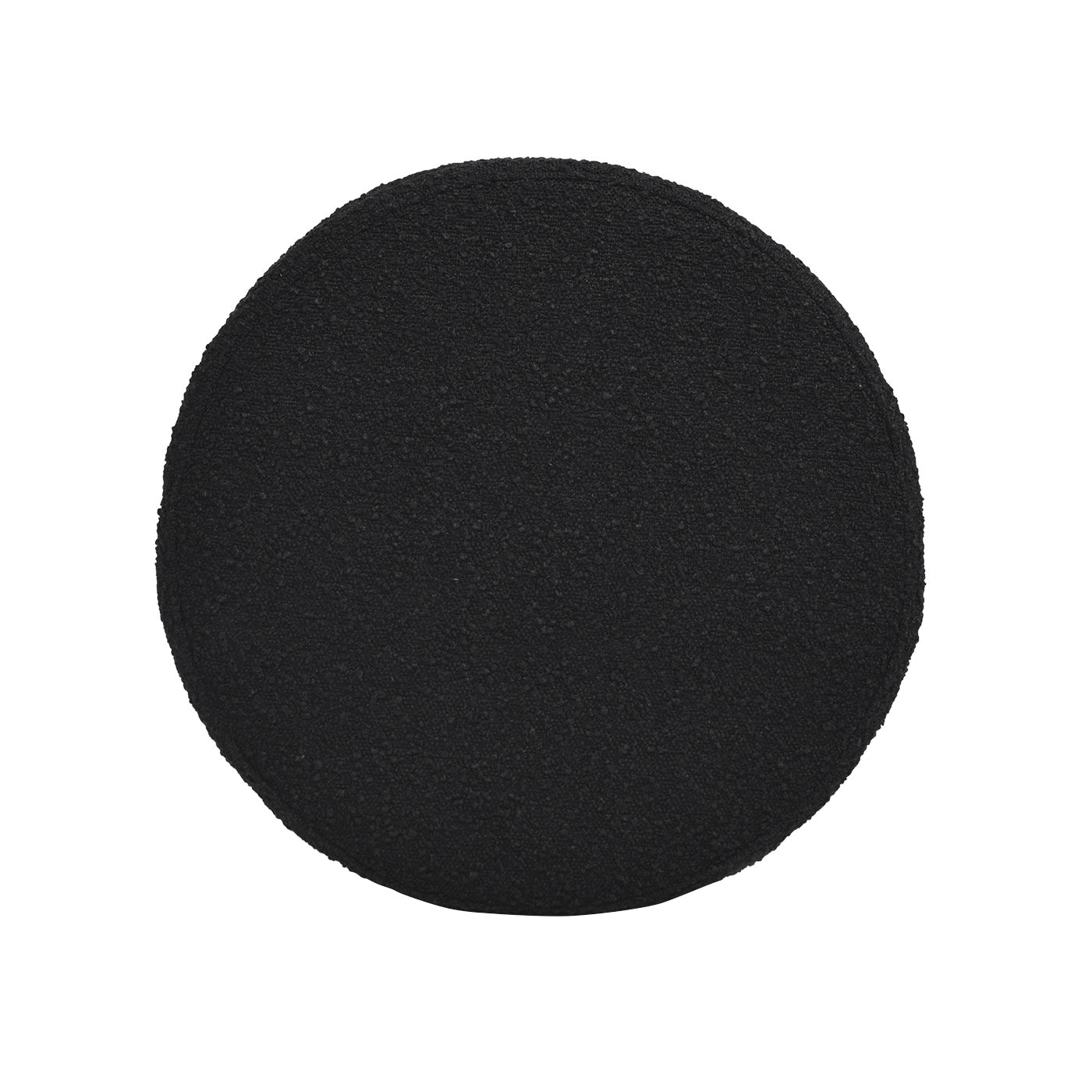 Fuji 19" Oversized Round Storage Ottoman, Ebony