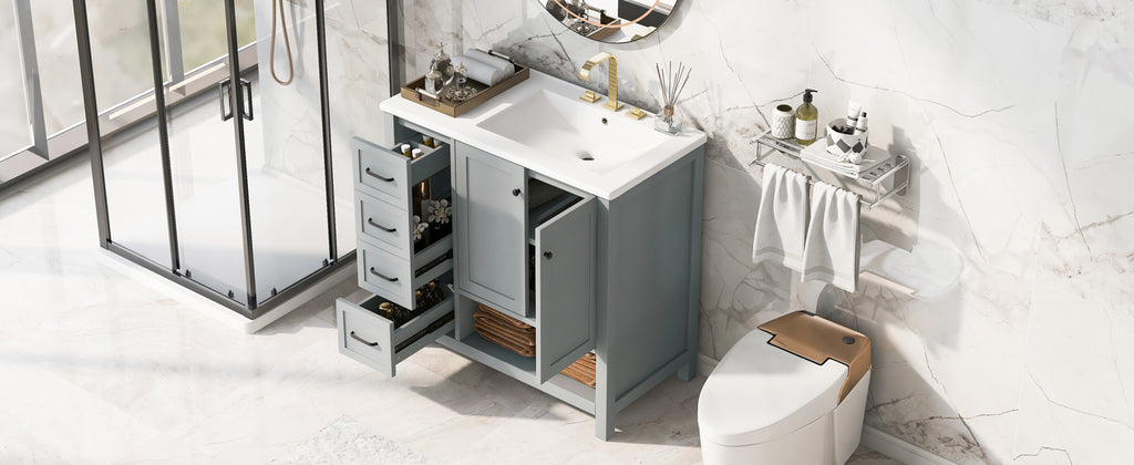 36" Bathroom Vanity with Sink Top