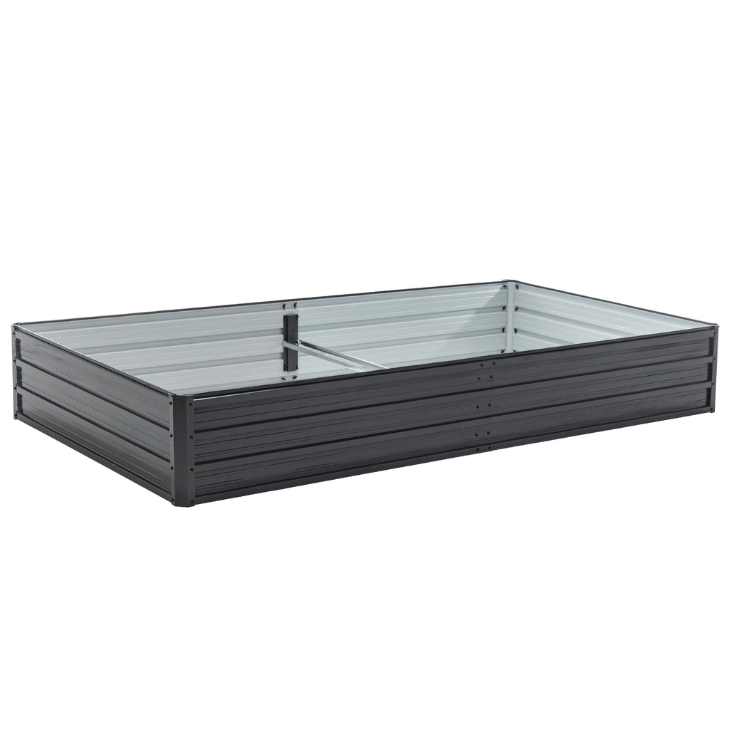 Galvanized Raised Garden Beds Outdoor - 8x4x1 ft Planter Box