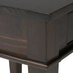Carlton 42 Inch Wide Solid Wood Home Office Desk in Brunette