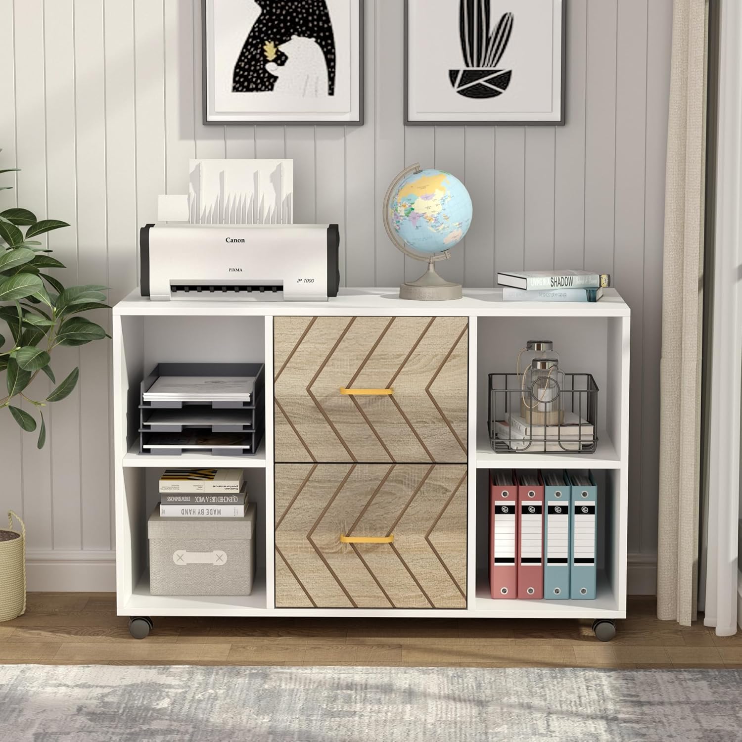 39.37-Inches Large Mobile Lateral File Cabinet