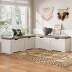 3-Piece L-Shaped Multi-Functional Storage Bench