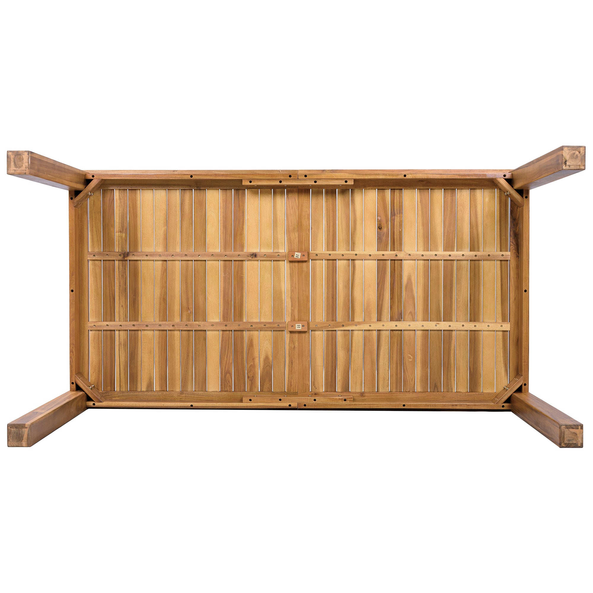 TOPMAX Patio Wooden Dining Table, Outdoor 67"L Rectangular Table