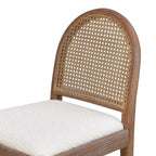Panama 26.5" Curved Back Cane Rattan Counter Stool, Set of 2