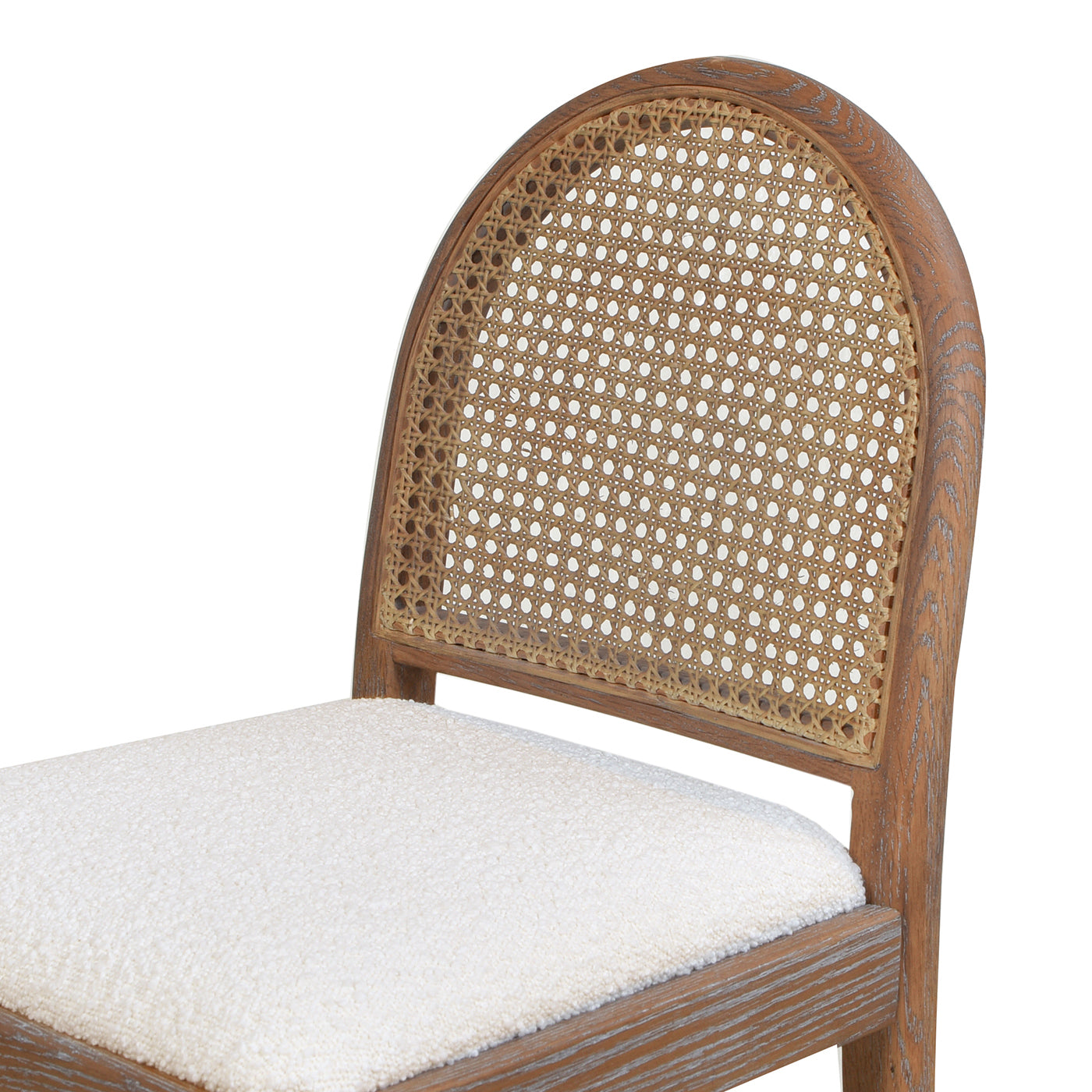 Panama 26.5" Curved Back Cane Rattan Counter Stool, Set of 2