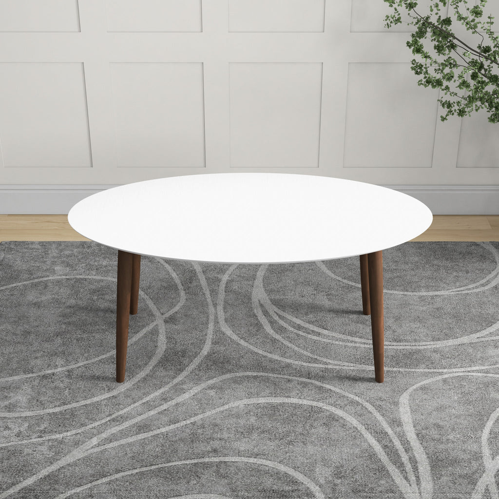 Ada Mid Century Modern Solid Wood Dining Table