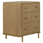 Sand Wash 3-Drawer Nightstand with USB Ports