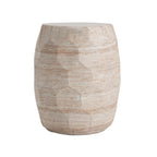 Outdoor/Indoor Lightweight Concrete Side Table - Travertine Finish