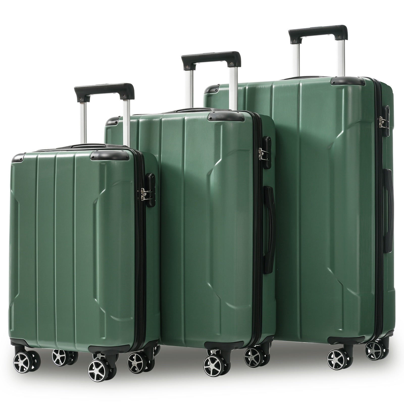 GigaTech 3-Piece Hard Shell Luggage Set (Green)