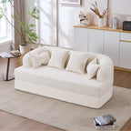 2-in-1 Foldable Sofa Bed with Pillows