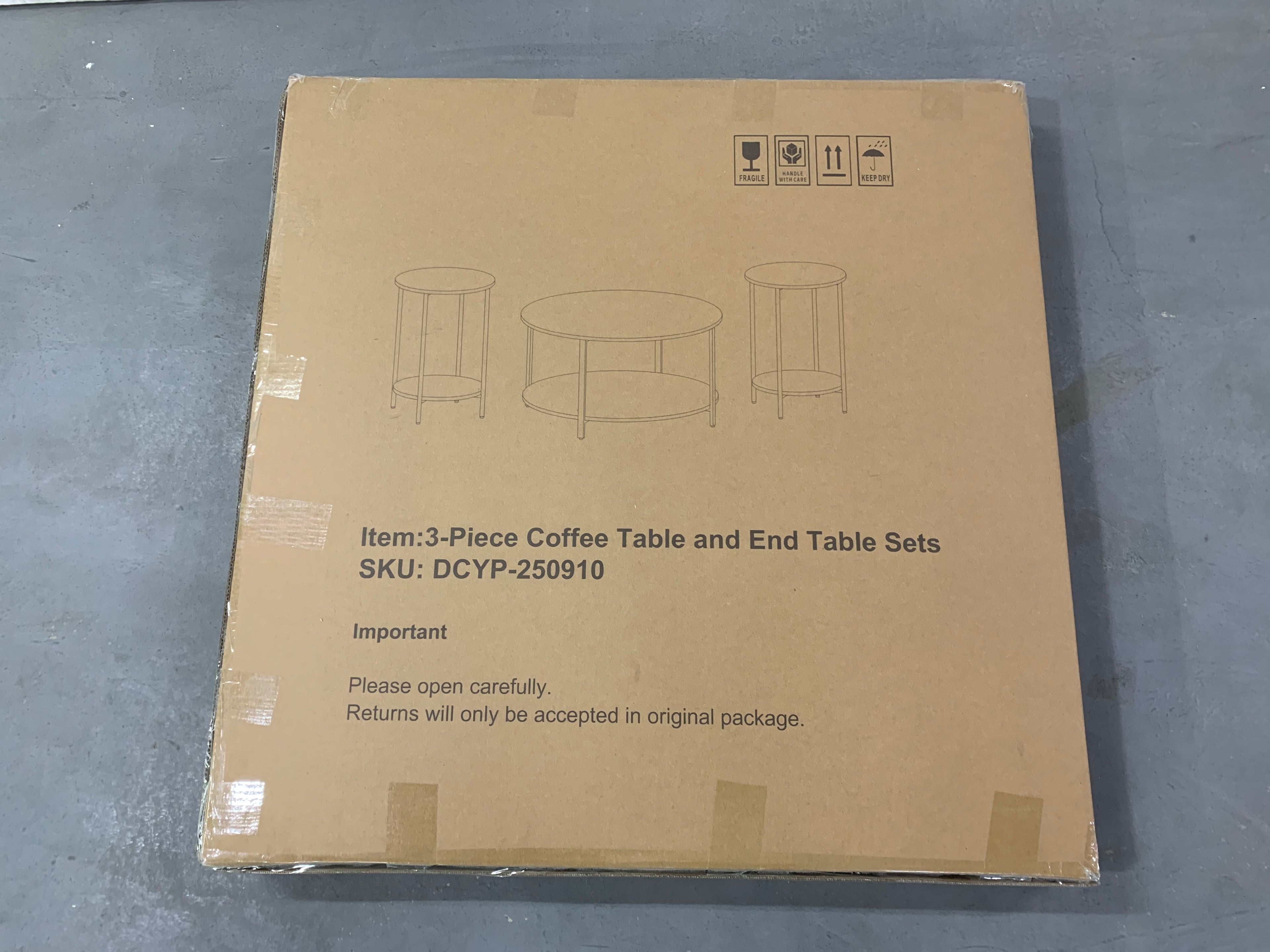 3-Piece Coffee Table and End Table Set