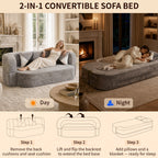 Eggshell Convertible Sofa Bed