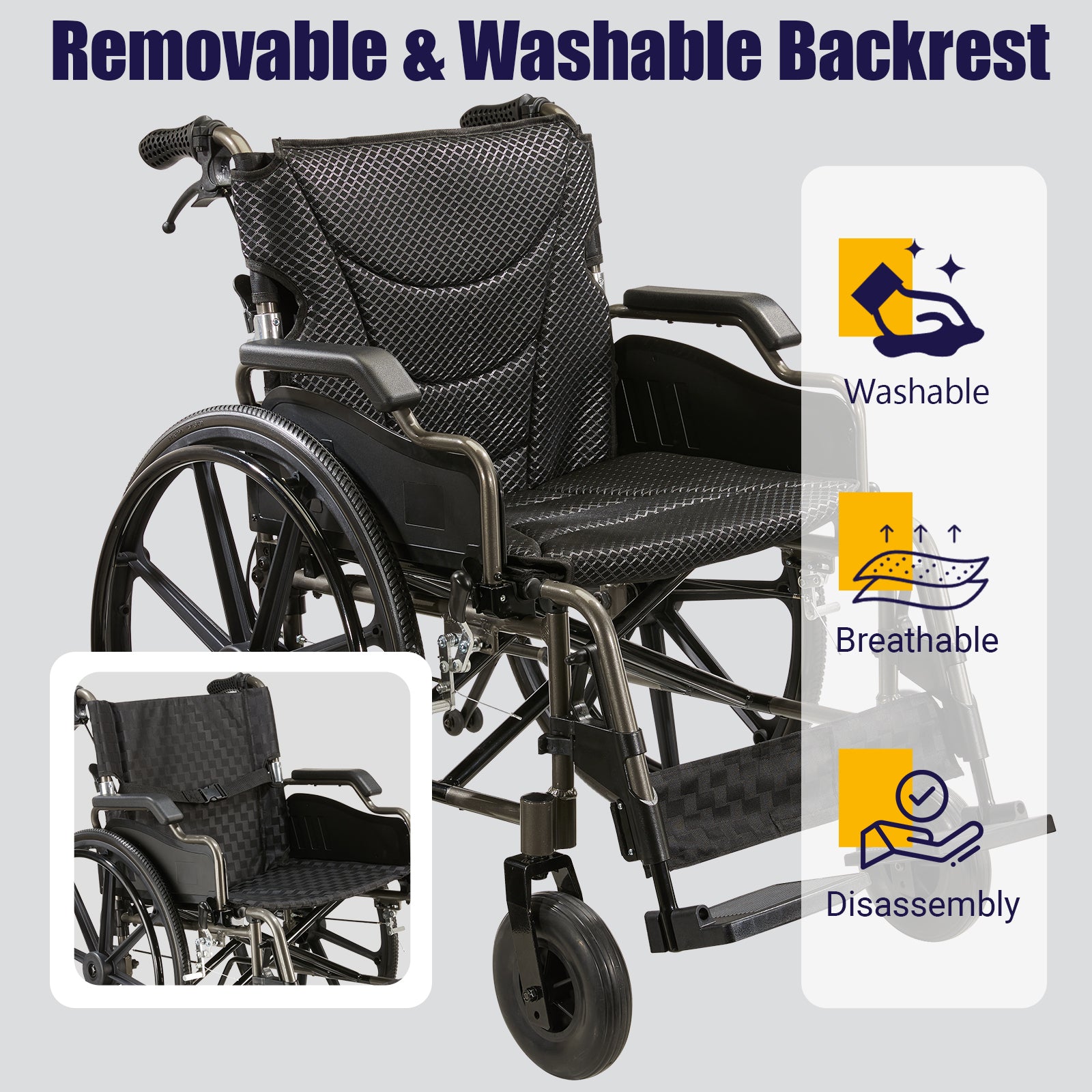 Folding Manual Transport Wheelchair