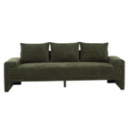 Algora 84.5 In. 3 Seater Modern Upholstered Velvet Sofa - Moss