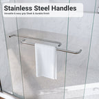 56"-60"W*60" H Semi-Frameless Double Sliding Shower Door