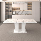 Extendable Dining Room Table for 6-10, Modern All