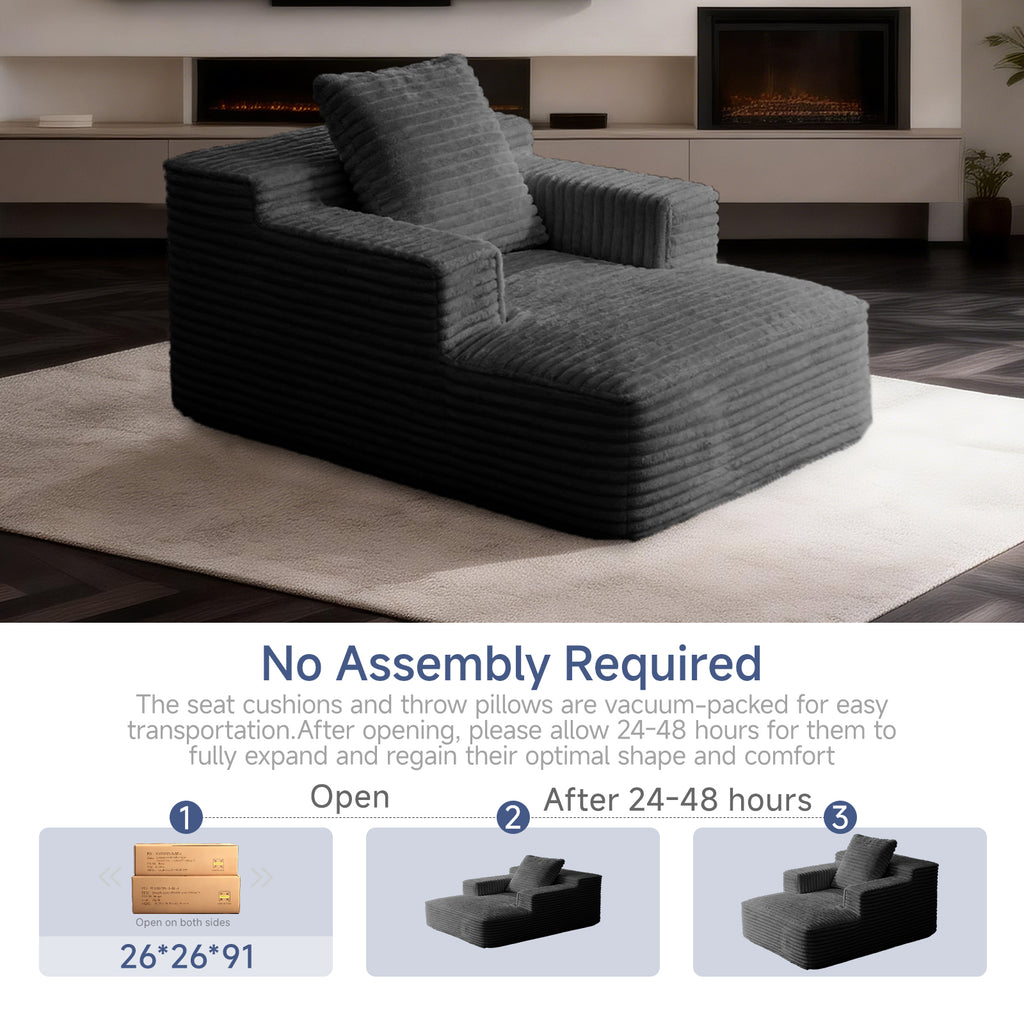 Compressed Modular Chaise Lounge Sofa