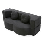 2-in-1 Folding Sofa Bed with Pillow, Twin Sleeper Sofa