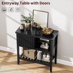 31.5" Entryway Console Table with Sliding Drawer Doors