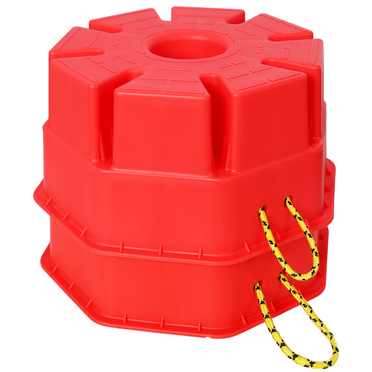 RV Jack Block 6-Inch, 2-Pack with Carry Bag and Rope, Red