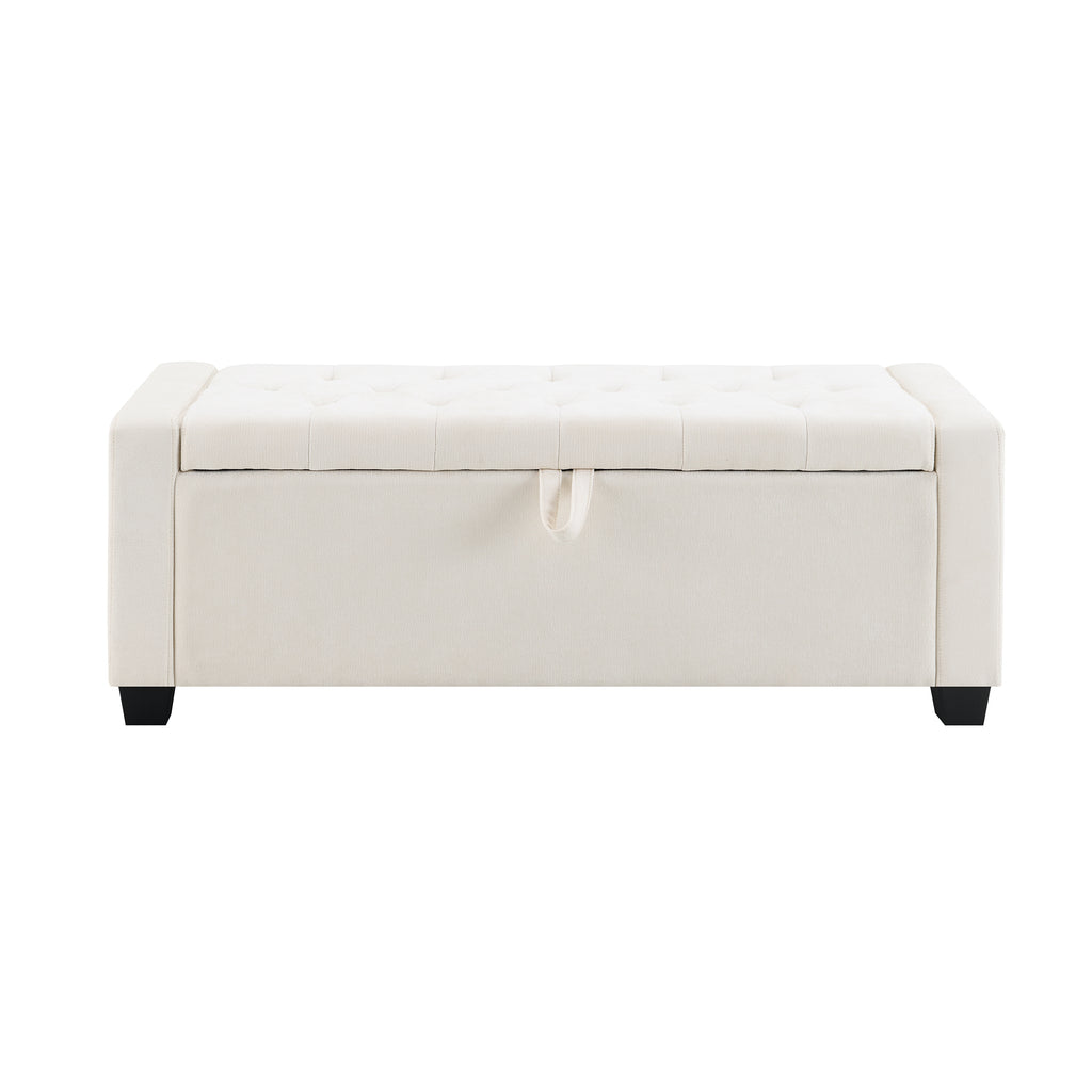 48" Ottoman with Storage and Safety Hinge