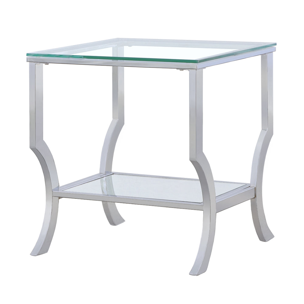 Contemporary Chrome End Table