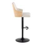 Contemporary Adjustable Barstool with Swivel