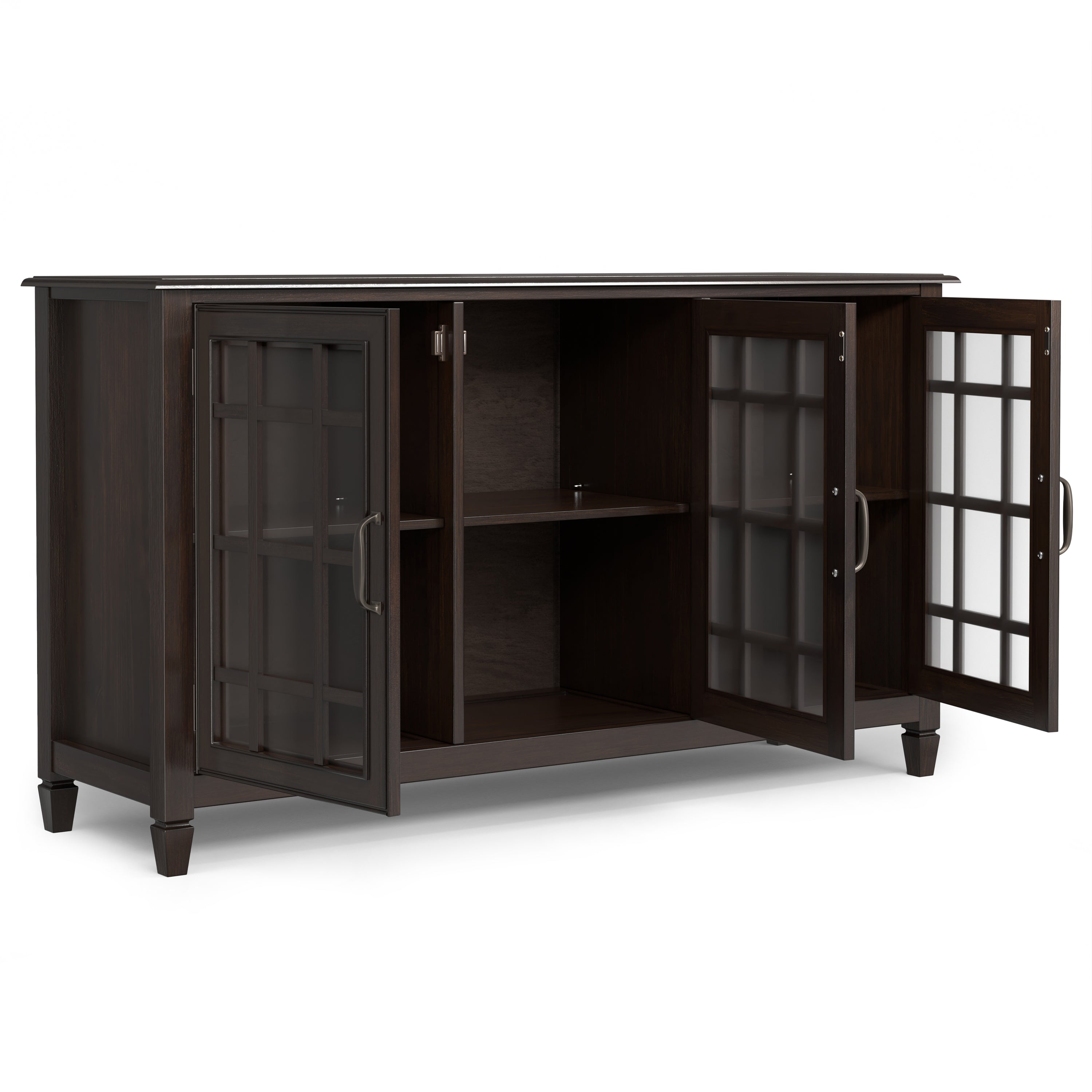 Connaught 60 Inch Wide Solid Wood Storage Cabinet Buffet in Chestnut