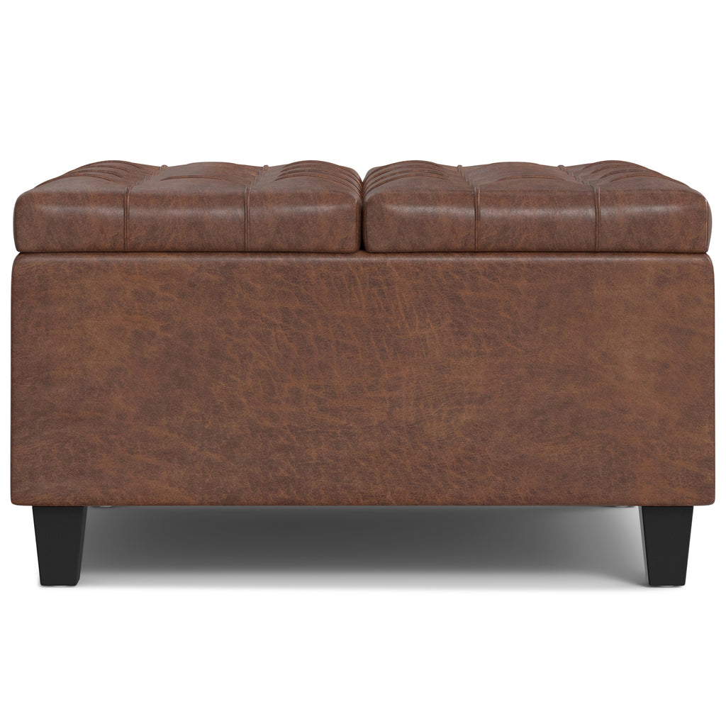 Harrison 30 Inch Wide Small Square Coffee Table Storage Ottoman
