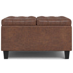 Harrison 30 Inch Wide Small Square Coffee Table Storage Ottoman