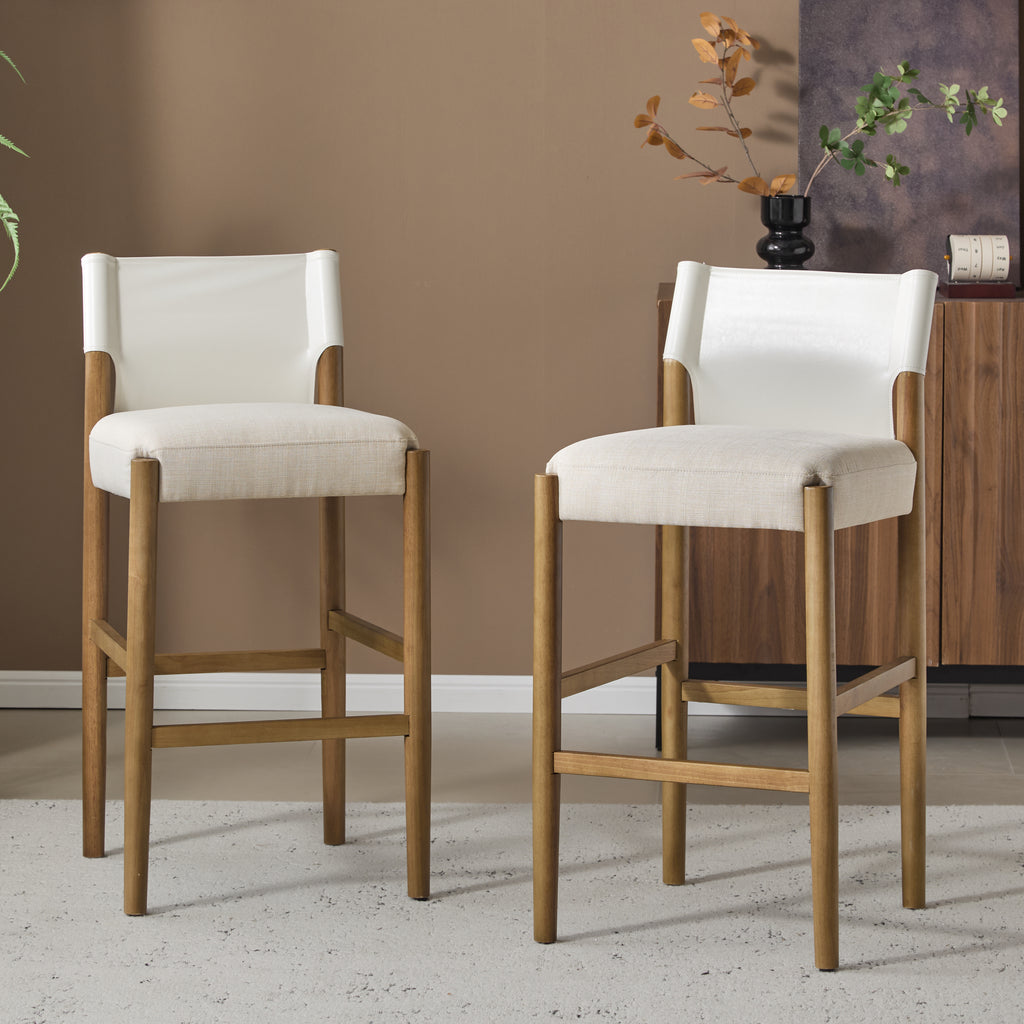28.5'' Modern Solid Wood Bar Stool Set