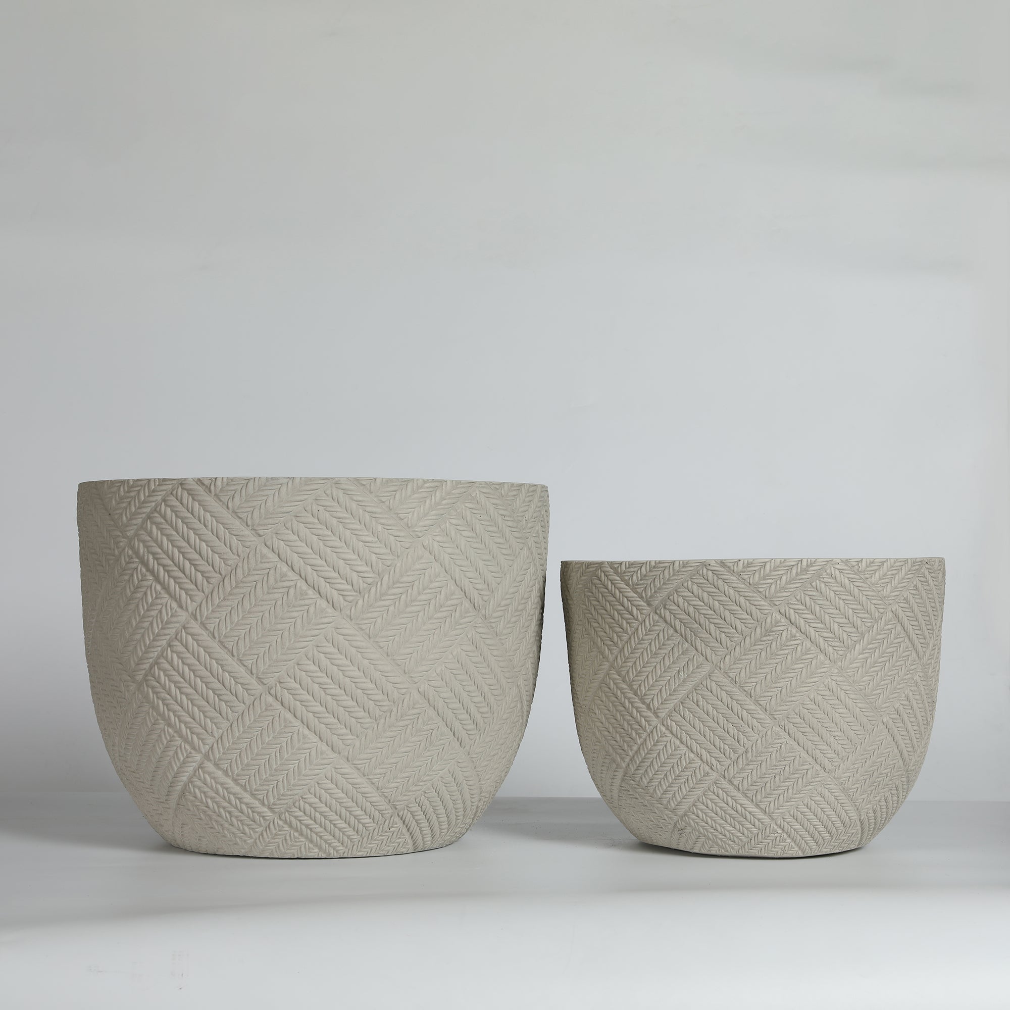 Round Concrete Planter Set of 2