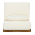 Oversized Outdoor Club Chair with Acacia Wood Frame
