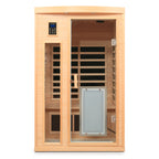 Low EMF Hemlock Wood Far-Infrared Indoor Two Person Sauna Room