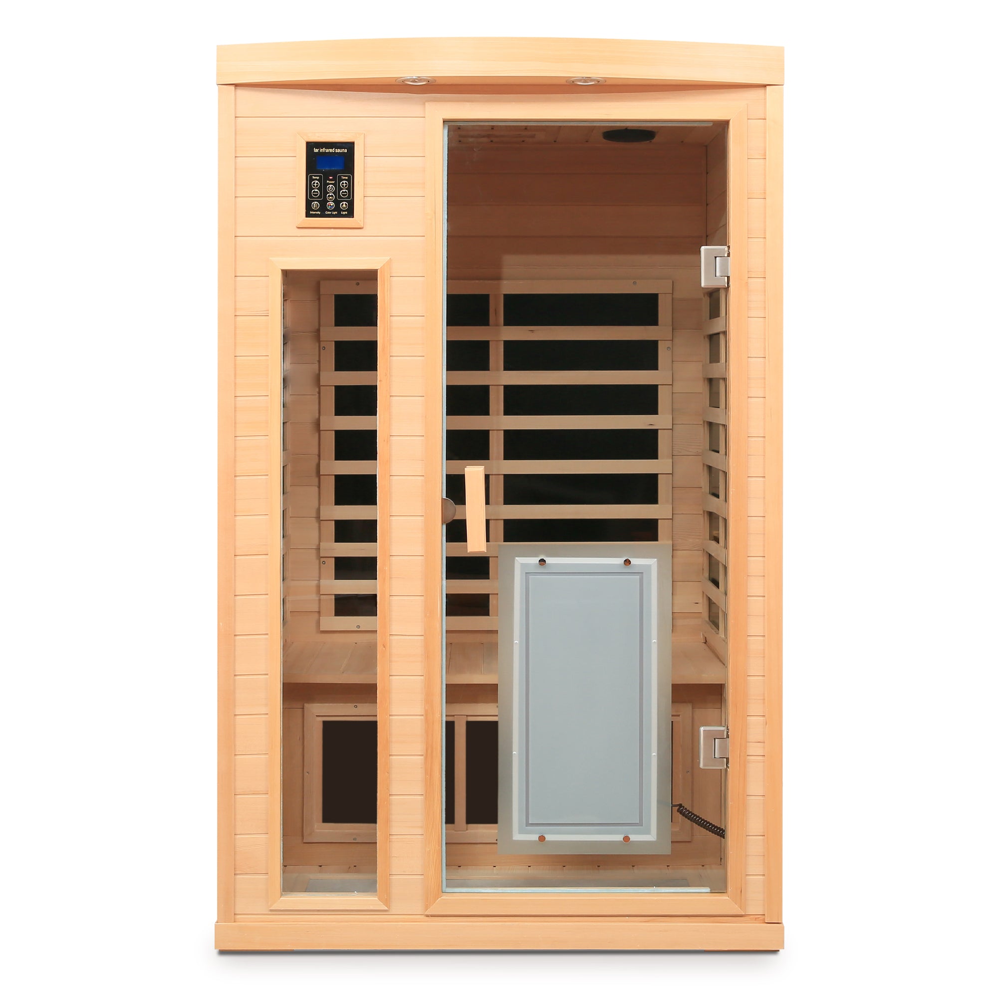Low EMF Hemlock Wood Far-Infrared Indoor Two Person Sauna Room