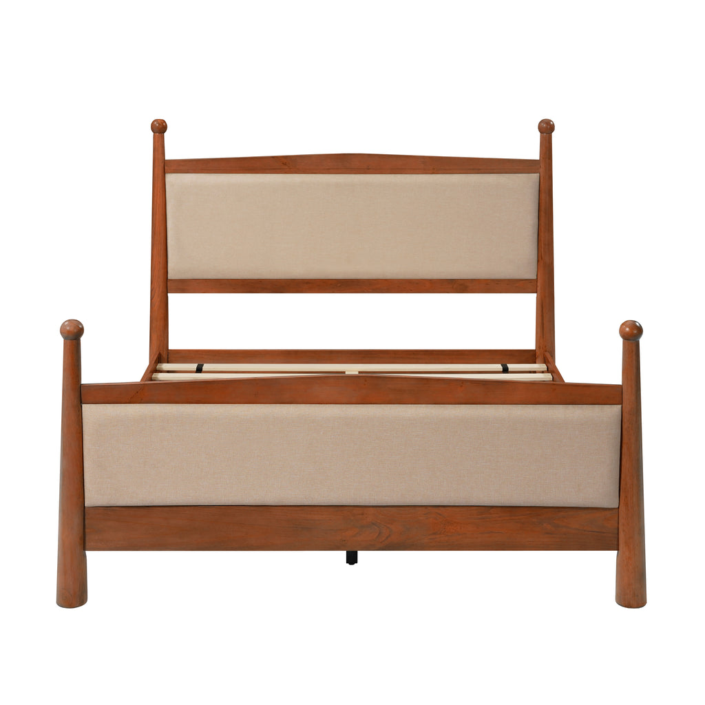 Queen Size Upholstered Platform Bed Frame