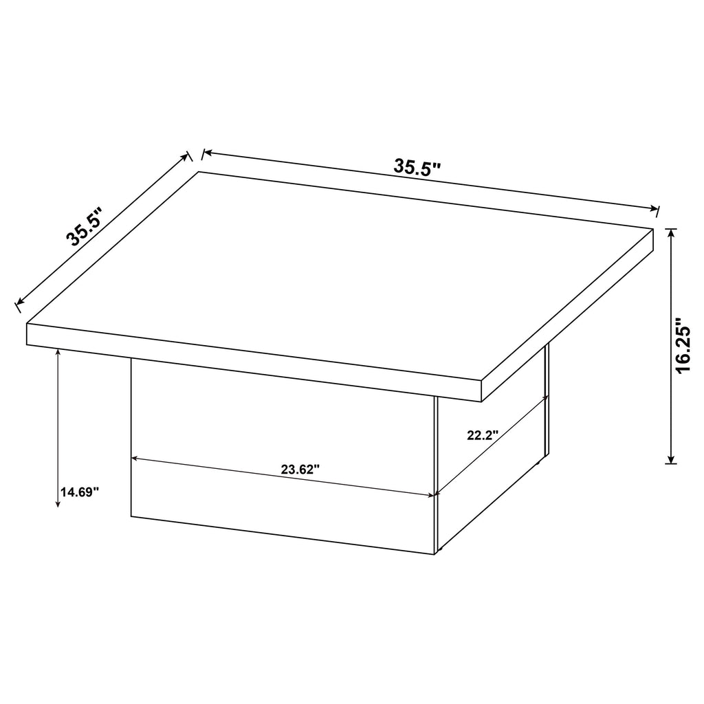 Exeter Mango Square 2-Piece Coffee Table Set