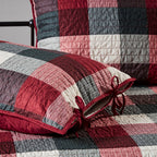 6 Piece Reversible Plaid Daybed Cover Set