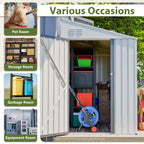 White 4' x 7' Lean-To Storage Shed