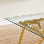 70.9-Inch Rectangular Glass Dining Table