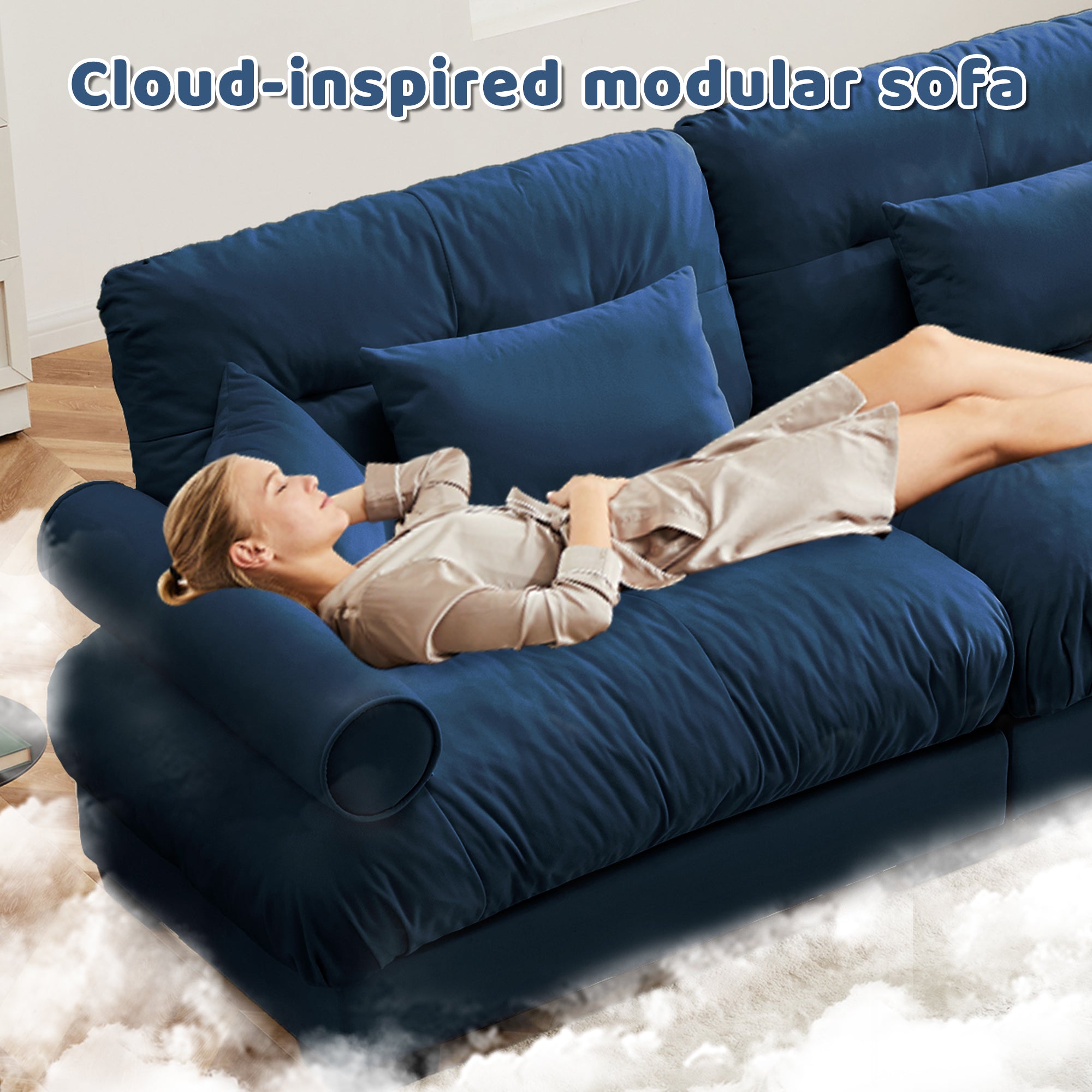 L Shaped Sectional Cloud Sofa