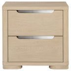 Mirador Light Elm 2-Drawer Nightstand Bedside Table