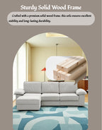 105.5-Inch Modern L-Shaped Sectional Sofa with Ottoman