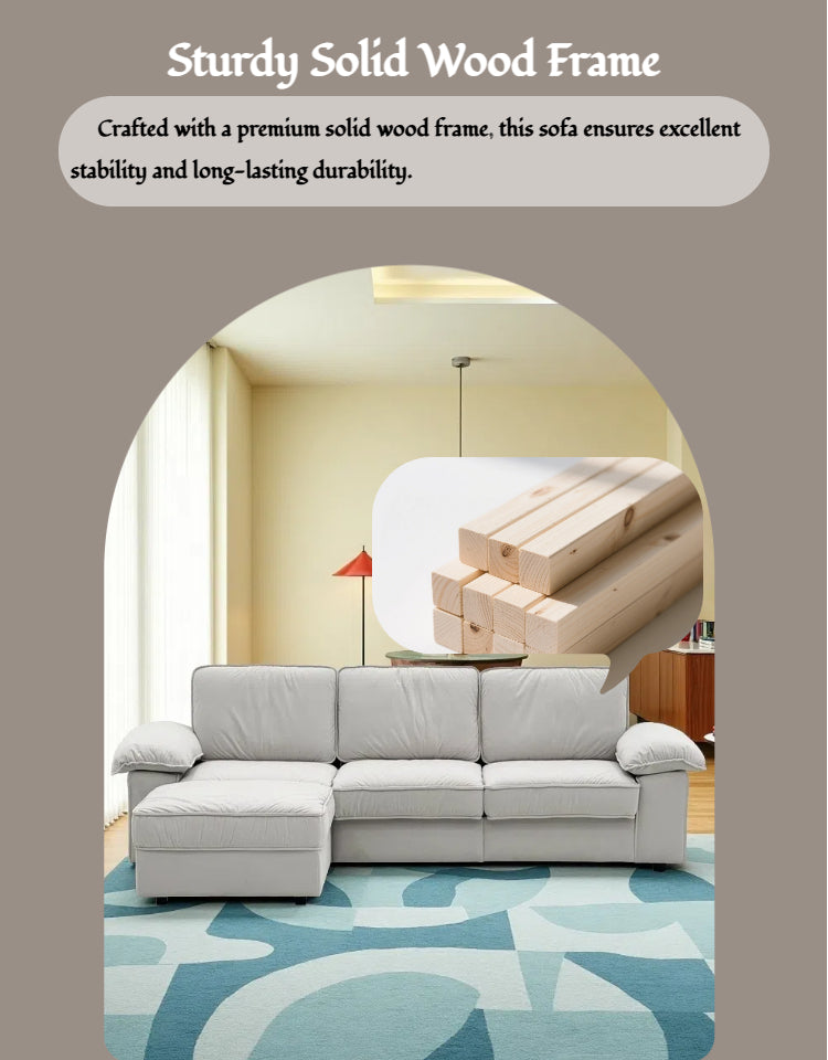 105.5-Inch Modern L-Shaped Sectional Sofa with Ottoman
