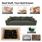 102.4" Plush Corduroy 4-Seat Sofa