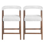 26'' Seat Height Bar Stools with Back, Set of 2