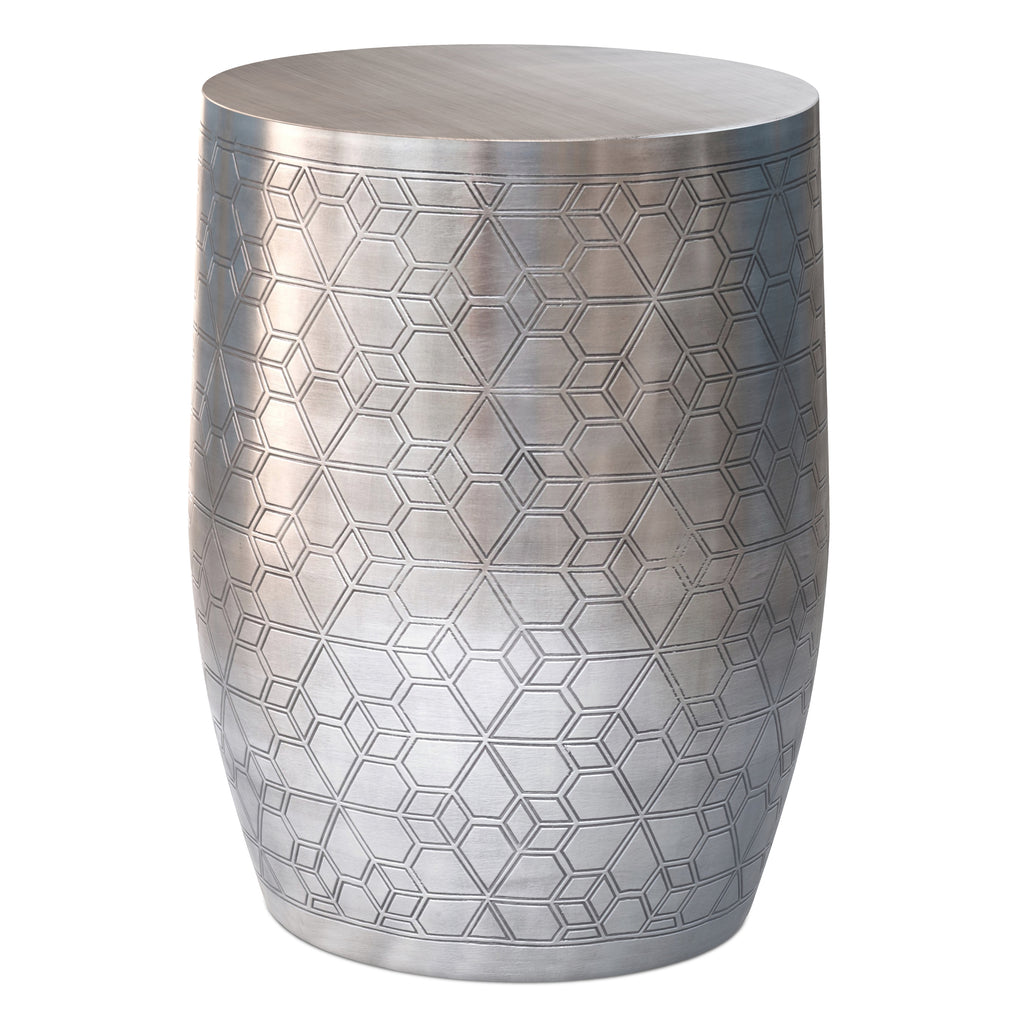 Johnsen 15 Inch Geometric Pattern Accent Table