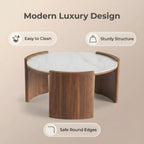 Modern Round Sintered Stone Coffee Table