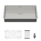 27 Inch ADA-Compliant Undermount Kitchen Sink