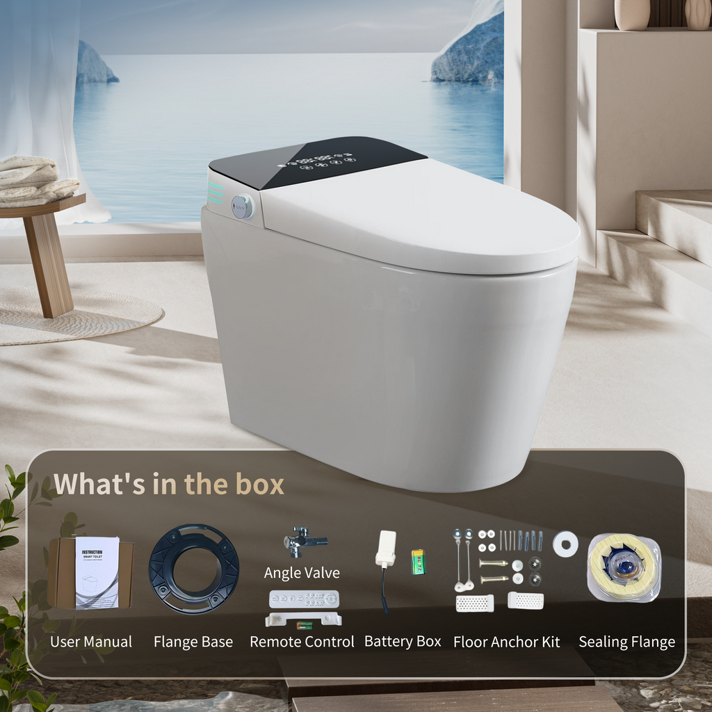 Tankless Smart Toilet With Bidet Built In